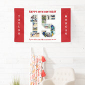 15誕生日周年記念15写真コラージュ 横断幕 (インサイチュ)