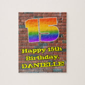 15誕生日:おもしろいグラフィティインスパイア – レボイン15 ジグソーパズル (縦)