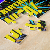 15誕生日:おもしろい、お祝カラフルい花火 ジグソーパズル (側面)