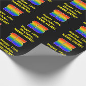 15誕生日:おもしろい、カラフルレインボーインスパイア# 15 ラッピングペーパー (角)