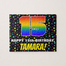 15誕生日:おもしろい、カラフル星野パターン