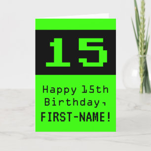 15誕生日:ネディ/オタク系のスタイル「15」と名前 カード