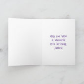 15誕生日:フローラ花数名前をカスタムする カード (内部)