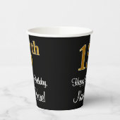 15誕生日 – 豪華エレガントなフェイク金ゴールドルック# 紙コップ (左)
