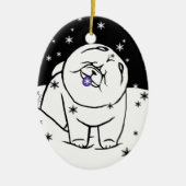 150に限られる季節の精神をつかまえて下さい セラミックオーナメント (正面)