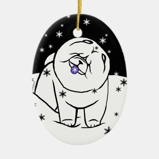 150に限られる季節の精神をつかまえて下さい セラミックオーナメント (正面)