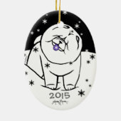 150に限られる季節の精神をつかまえて下さい セラミックオーナメント (裏面)