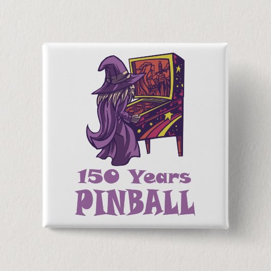 150年ピンボールウィザードアーケード誕生日 缶バッジ (正面)