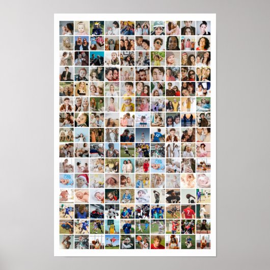 150枚の写真コラージュ - オーダーメイドの写真グリッド ポスター (正面)