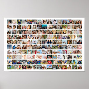 150枚の写真コラージュ オーダーメイド ピクチャーグリッド ポスター