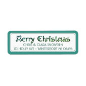 1500年代の教会のメリークリスマスインスパイア-フォント研究室 ラベル (正面)