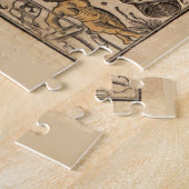 1500年代16世紀ヴィンテージアンティーク地図 ジグソーパズル (側面)