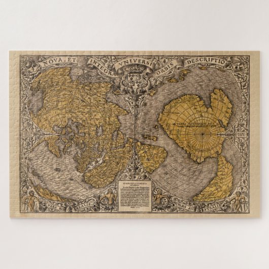 1500年代16世紀ヴィンテージアンティーク地図 ジグソーパズル (横)