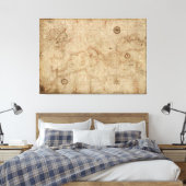 1500年頃のポー地中海のトラン図 キャンバスプリント (インサイチュ (寝室))
