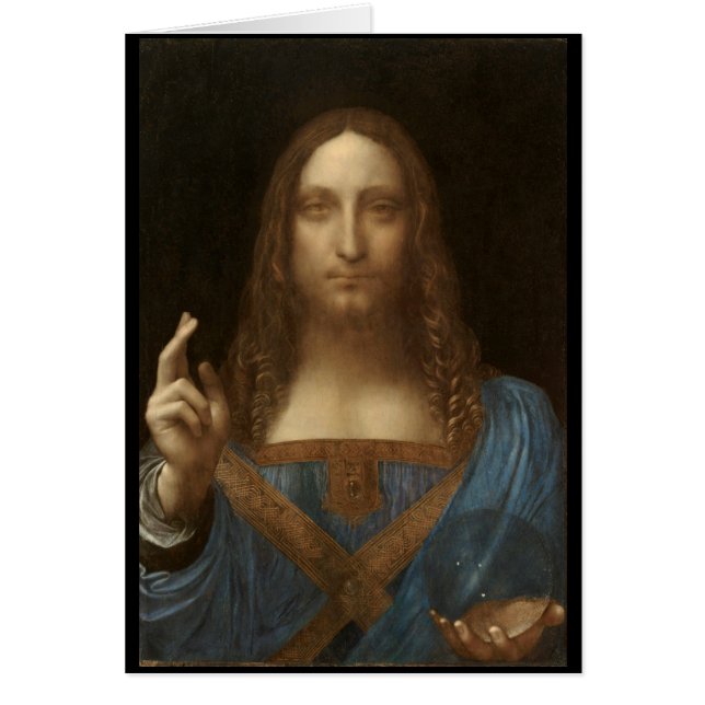 1500年頃レオナルド・ダ・ヴィンチ著Salvator Mundi (正面)