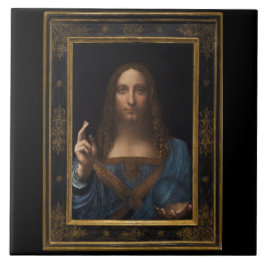 1500年頃レオナルド・ダ・ヴィンチ著Salvator Mundi タイル