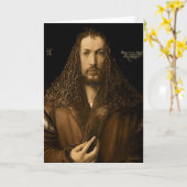 1500年28歳の自画像 カード (黄色い花)