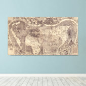 1507マーチンウォルドセエミュラーワールドマップ キャンバスプリント (インサイチュ (ウッドフロア))