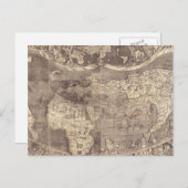 1507マーチンウォルドセエミュラーワールドマップ ポストカード (正面/裏面)