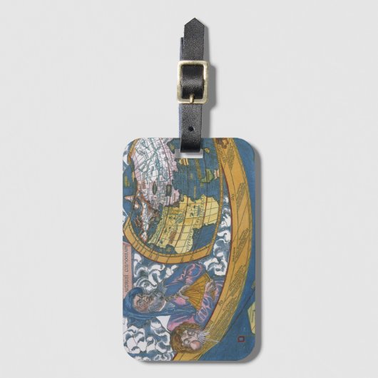 1507年のクラウディウス・プトレミウスによる古地図世界地図, ラゲッジタグ (正面縦)