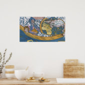 1507年のクラウディウス・プトレミウスによる古地図 ポスター (キッチン)