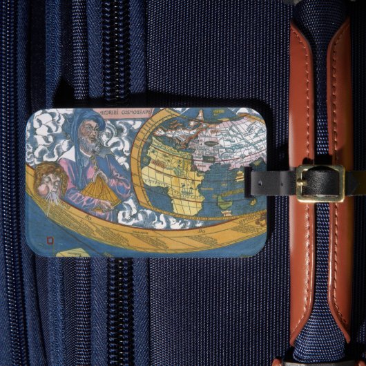 1507年のクラウディウス・プトレミウスによる古地図 ラゲッジタグ (正面インサイチュ4)