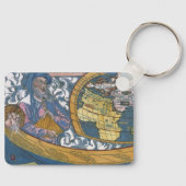 1507年のクラウディウス・プトレミー旧世界地図,  キーホルダー (正面)