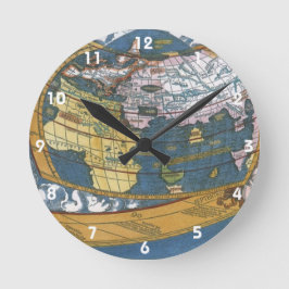 1507年のクレウシウス・プトレマイオス世界地図 ラウンド壁時計