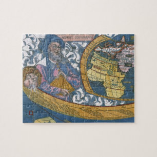 1507年のクレウディアス・プトレマイオス世界地図(古地図) ジグソーパズル