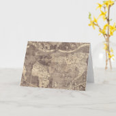 1507年のマーティンWaldseemullerの世界地図 カード (黄色い花)