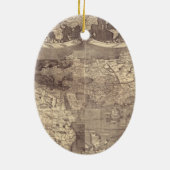 1507年のマーティンWaldseemullerの世界地図 セラミックオーナメント (裏面)