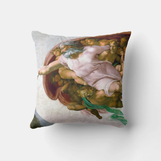 1508年~1512年、ミケランジェロのアダムの創造 クッション (裏面)