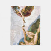 1508年～1512年、ミケランジェロのアダムの創造 フリースブランケット (正面)