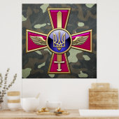 [150]ウクライナ空軍エンブレム ポスター (キッチン)