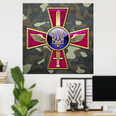 [150]ウクライナ空軍エンブレム ポスター (ホームオフィス)