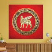 [150]バビロニアの翼ブル・ラマス[3D] キャンバスプリント (インサイチュ (リビング))