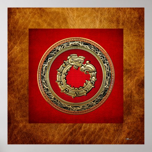 [150]ヘビ神ケツァルコアトル[金ゴールド] ポスター (正面)