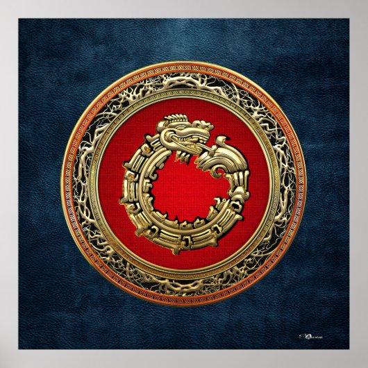 [150]ヘビ神ケツァルコアトル[金ゴールド] ポスター (正面)