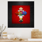 【150】ローズクロス(バラクロワ) ポスター (キッチン)