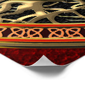 [150]北斎 – 獅子乗り獅子 ポスター (角)