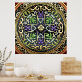 [150]宝庫：ケルト十字架 ポスター (キッチン)