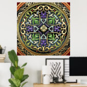 [150]宝庫：ケルト十字架 ポスター (ホームオフィス)