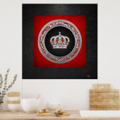 [150]王子様プリンセス王妃クラウン[シルバー] ポスター (キッチン)