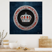 [150]王子様プリンセス王妃クラウン[シルバー] ポスター (キッチン)