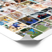 150 Photo Collage Custom Picture Grid ポスター (角)