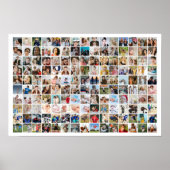 150 Photo Collage Custom Picture Grid ポスター (正面)