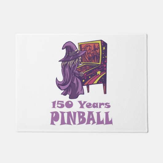 150 Years Pinball Wizard Arcade Birthday ドアマット (正面)