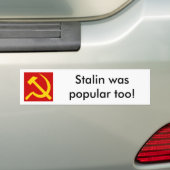 150px-Hammer_and_sickle.svg、スターリンは人気がある…でした バンパーステッカー (車上)