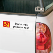 150px-Hammer_and_sickle.svg、スターリンは人気がある…でした バンパーステッカー (トラック上)
