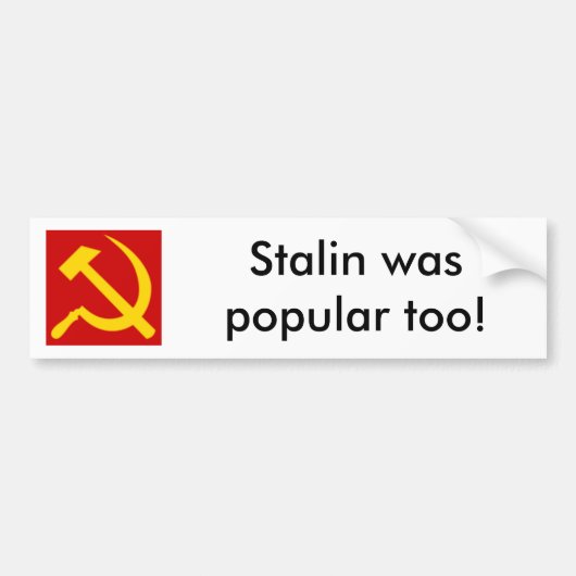 150px-Hammer_and_sickle.svg、スターリンは人気がある…でした バンパーステッカー (正面)